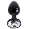 Kiotos Plug Bijou Anal Alu Gem light 6 x 2.8 cm Noir